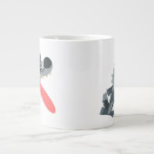 Cute Excited Cartoon Wolf Extra Grote Beker (Voorkant)