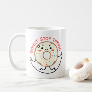 Cute Exercising Kawaii stopt niet met het doneren Koffiemok