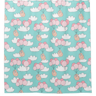 Cute Exotique Noël Animaux Douche Rideau