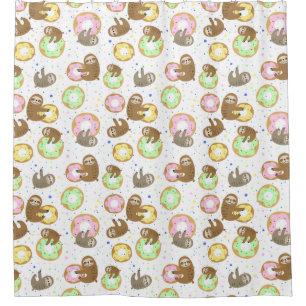 Cute Exotique Noël Animaux Douche Rideau