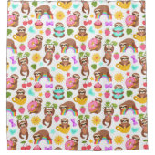 Cute Exotique Noël Animaux Douche Rideau (Devant)