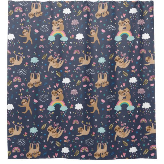 Cute Exotique Noël Animaux Douche Rideau (Devant)