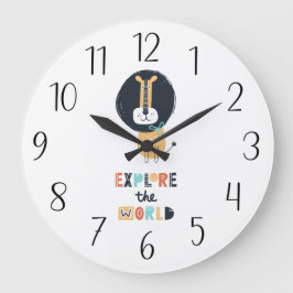 Cute Expling Lion Grote Klok