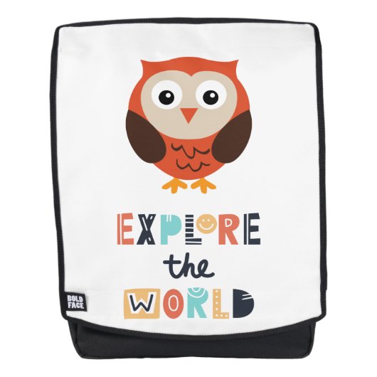 Cute Expling Owl Rugtassen (Voorkant)