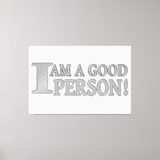 Cute Expression Design "GOOD PERSON" Nu kopen Canvas Afdruk (Voorkant)
