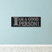 Cute Expression Design "GOOD PERSON" Nu kopen Canvas Afdruk (Insitu (Houten vloer))
