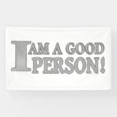 Cute Expression Design "GOOD PERSON" Nu kopen Spandoek (Horizontaal)