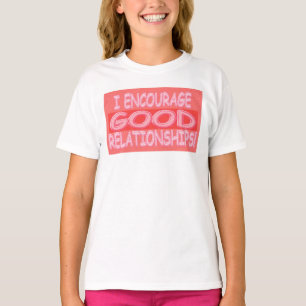 Cute Expression Design GOOD RELATIES. Bestel nu T-shirt