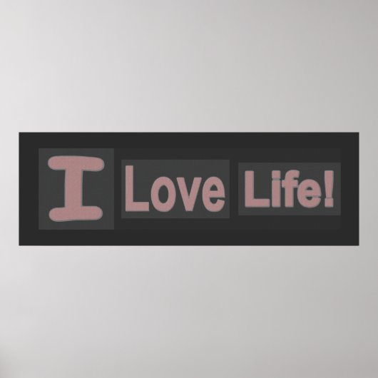 Cute Expression Design "Love Life". Bestel nu Poster (Voorkant)