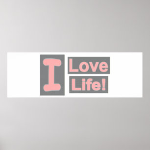 Cute Expression Design "Love Life". Bestel nu Poster