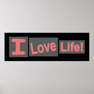 Cute Expression Design "Love Life". Bestel nu Poster