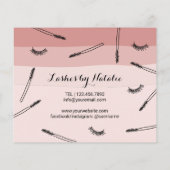 Cute Eyelash Extensions Coral Shades Aftercare Flyer (Achterkant)