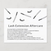 Cute Eyelash Extensions Makeup Artist Aftercare Flyer (Voorkant)