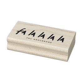 Cute Fa La La La La La La La Greeting Personalized Rubberstempel