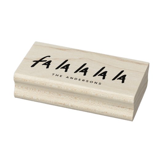 Cute Fa La La La La La La La Greeting Personalized Rubberstempel (Stempel)