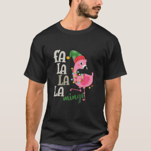 Cute faa la La La La Mingo Flamingo voor kerstfees T-shirt