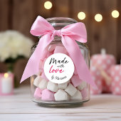 Cute Fabriqué avec autocollant d'amour