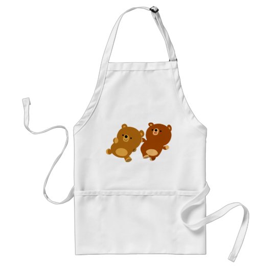 Cute Facetious Cartoon Beren Apron Standaard Schort (Voorkant)