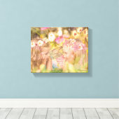 Cute Fairy Best Friends Fantasy Artwork Canvas Afdruk (Insitu (Houten vloer))