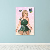 Cute Fairy Canvas Afdruk (Insitu (Houten vloer))