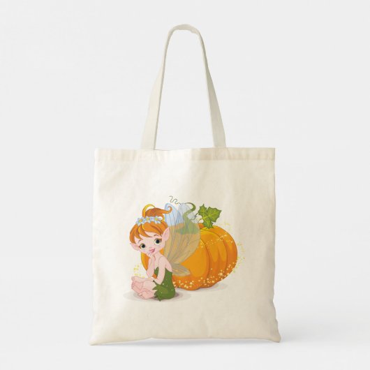 Cute Fairy en pomkin-Canvas tas (Achterkant)