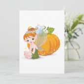 Cute Fairy en Pumpkin Kaart (Staand voorkant)