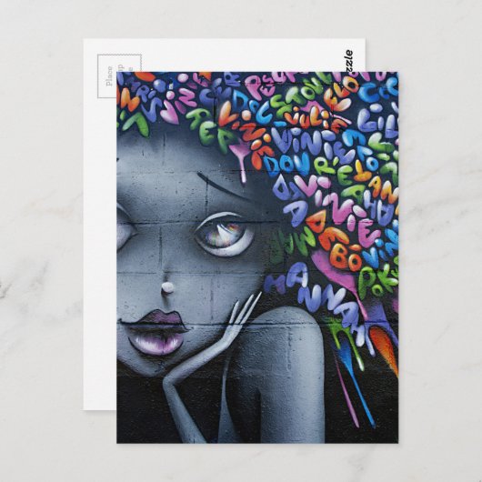 Cute Fairy Graffiti Briefkaart (Voorkant / Achterkant)