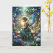 Cute Fairy Kaart (Gele Bloem)