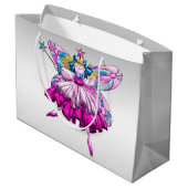 Cute Fairy op Silver Groot Cadeauzakje (Achterkant Gekanteld)