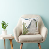 Cute Fairy Penguin Navy Pillow Kussen (Stoel)