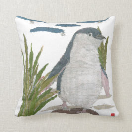 Cute Fairy Penguin Navy Pillow Kussen