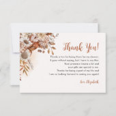 Cute Fall Boho Bridal Shower Bedankkaart (Voorkant)