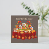 Cute Fall buffet saisonnier de bonbons invitation (Debout devant)
