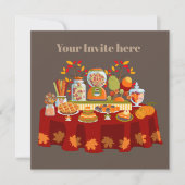 Cute Fall buffet saisonnier de bonbons invitation (Devant)