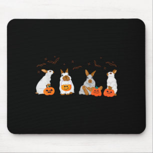 Cute Fall Geest Konijn Halloween Kostuum Muismat