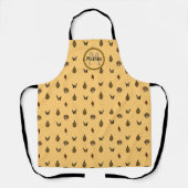 Cute Fall Leaves Acortern Pattern Custom Monogram Schort (Voorkant)