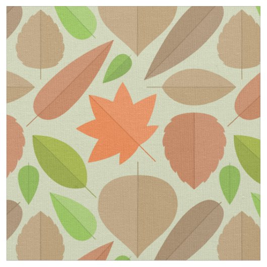 Cute Fall Leaves Pattern Stof (Close Up)