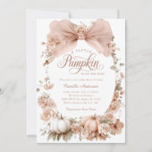Cute Fall Little Citrouille Baby shower Invitation (Devant)