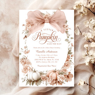 Cute Fall Little Citrouille Baby shower Invitation