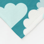 Cute Falling Stars & Clouds Pattern Fleece Deken (Hoek)