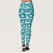 Cute Falling Stars & Clouds Pattern Leggings (Achterkant)
