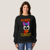 Cute Family Matching Aunt Turkey Aunty Thanksgivin Trui (Voorkant volledig)