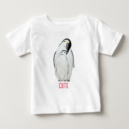 Cute family of emperor pinguins T-Shirt (Voorkant)