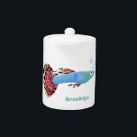 Cute fancy guppy tropical fish cartoon<br><div class="desc">For tropical fish fans! A cute colourful guppy drawn in fun cartoon illustration style.</div>