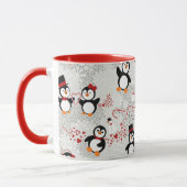 Cute Fancy Top Hat Kerstmis Penguin Mok (Links)