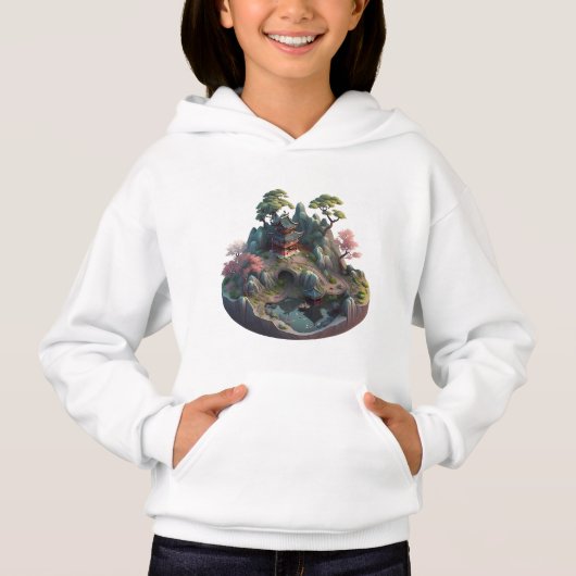 Cute Fantasy 3D Landscape Pullover Hoodie (Voorkant)
