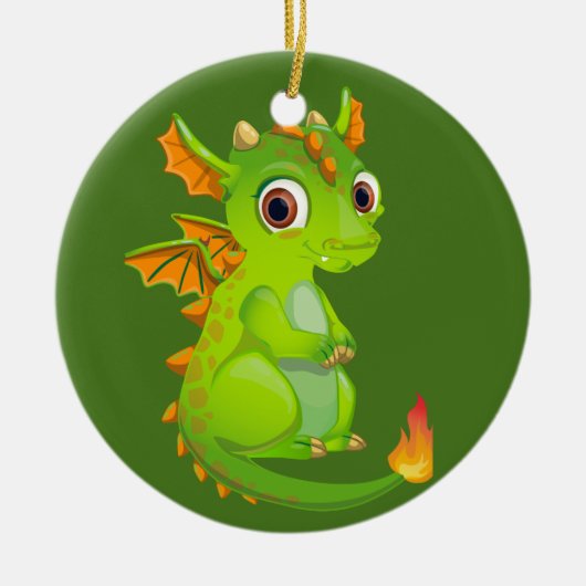 Cute Fantasy Dragon Keramisch Ornament (Voorkant)