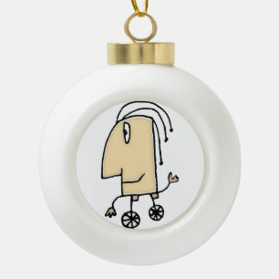 Cute fantasy speelgoed sketchy tekening keramische bal ornament