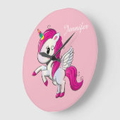 Cute Fantasy Unicorn Grote Klok (Hoek)