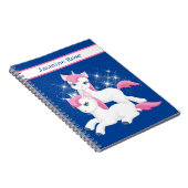 Cute fantasy unicorn voegt notitieboek toe (Rechterzijde)